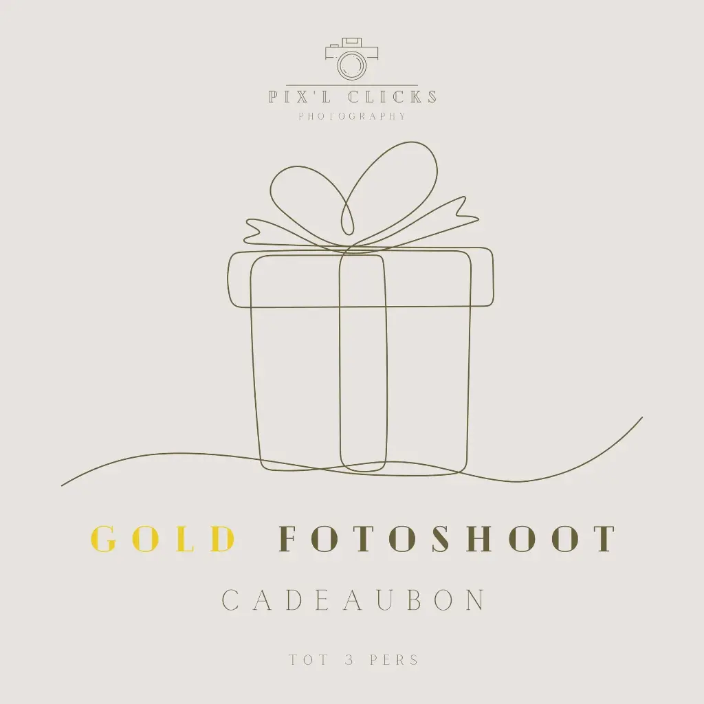 Cadeaubon Gold fotoshoot (tot 3 pers)