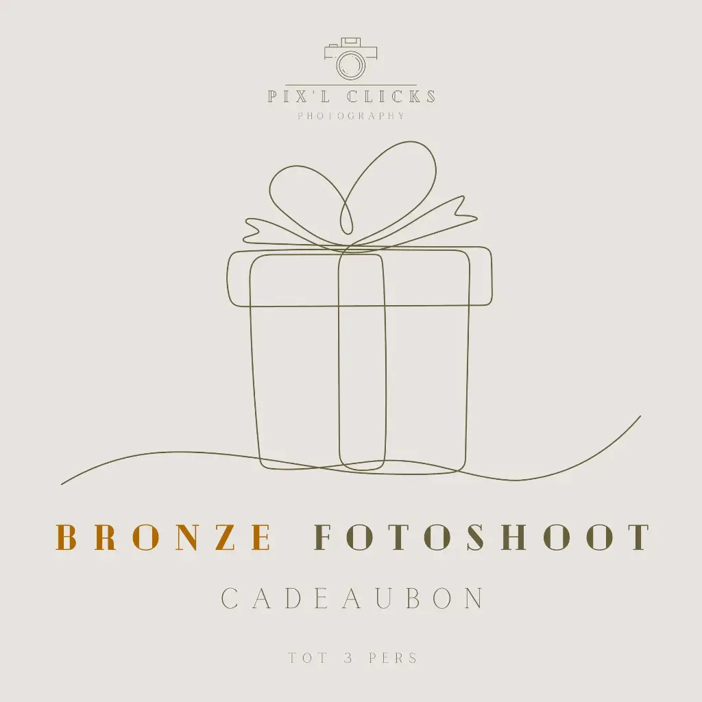 Cadeaubon Bronze fotoshoot (tot 3 pers)